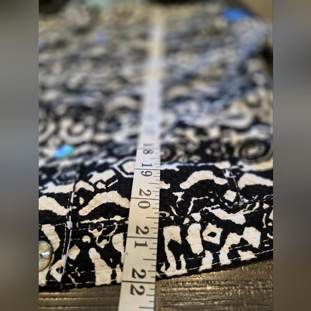 Ruby Rd. Black and White Patterned Jacket - Picture 5 of 6